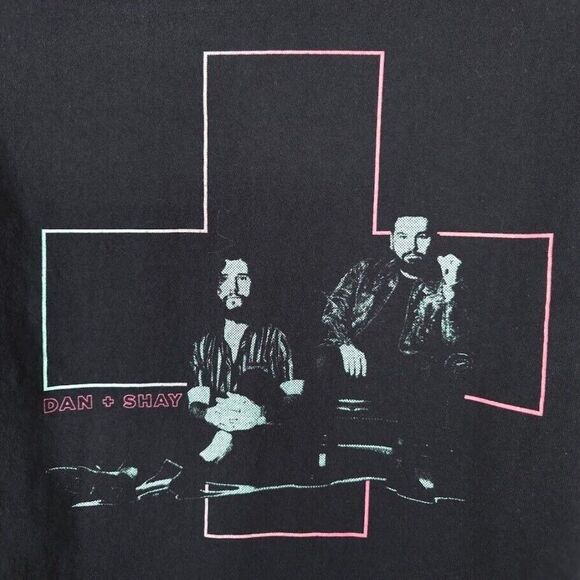 Dan + Shay T Shirt Mens Size Large Black Country Pop Music Duo - Picture 4 of 7